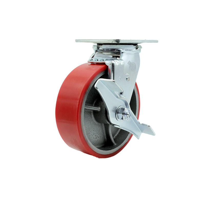 Polyurethane and Cast Iron Caster