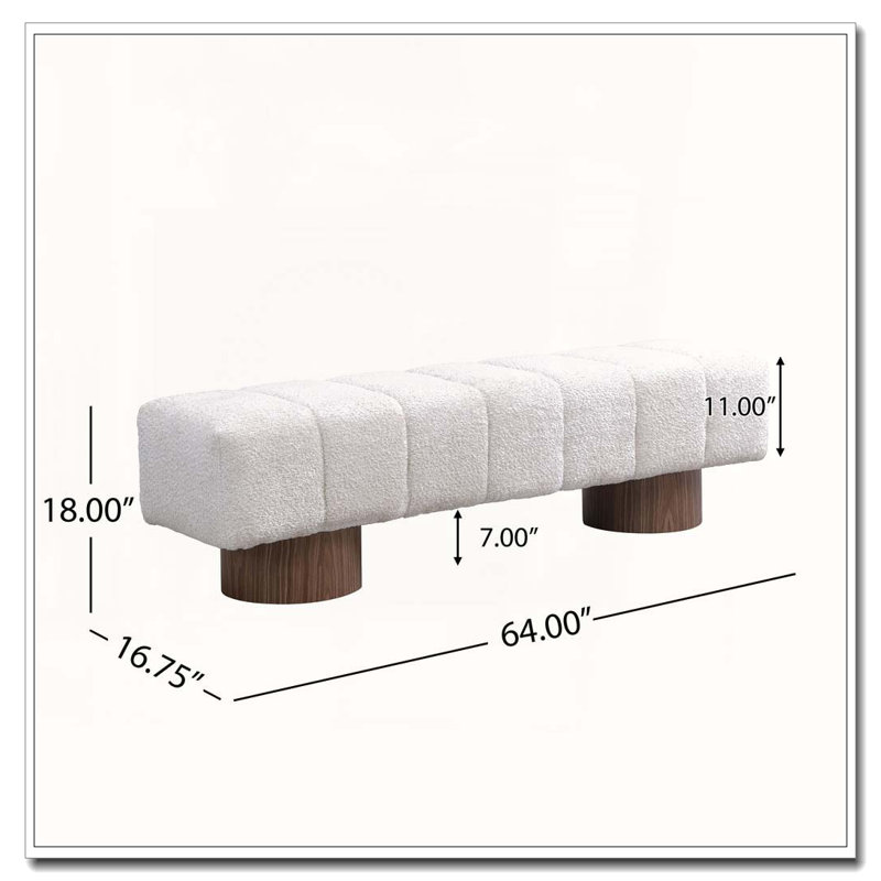 Banc rembourré, Beige