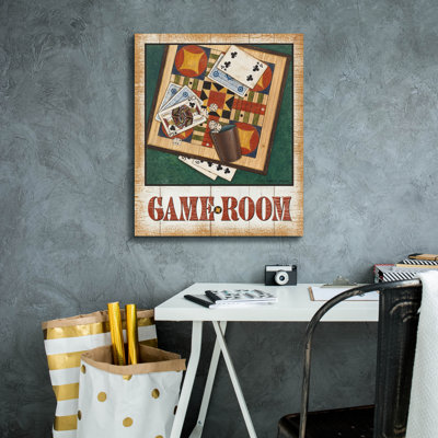 Art mural sur toile Winston Porter «Game Room V2» par David Carter Brown