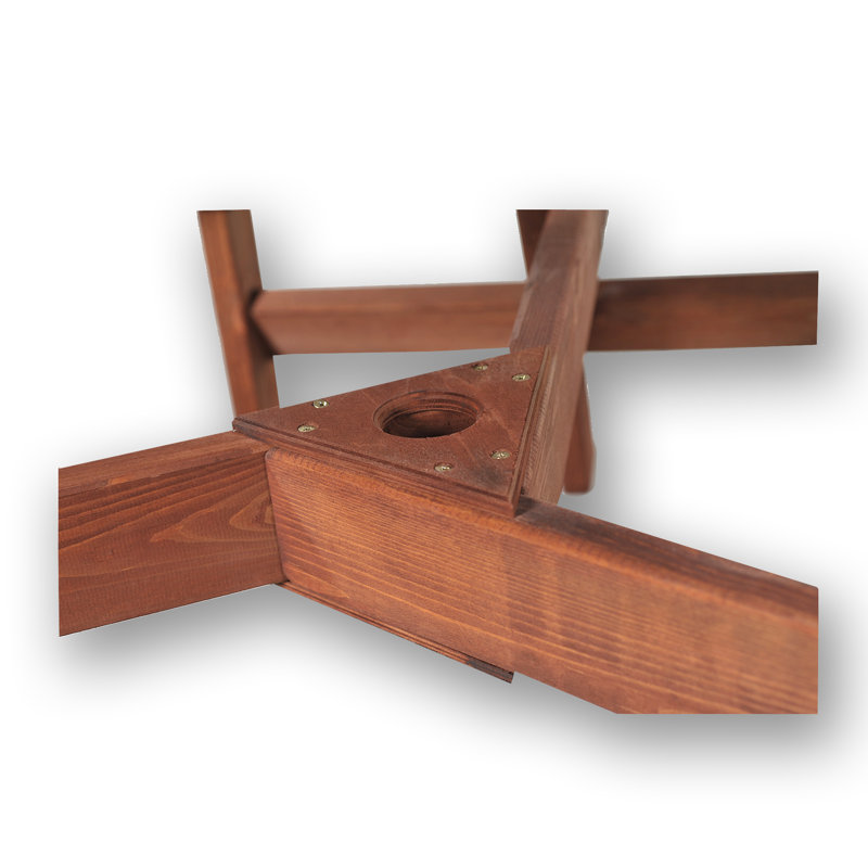 Helmgard 6 - Person Wood Patio Dining Set with