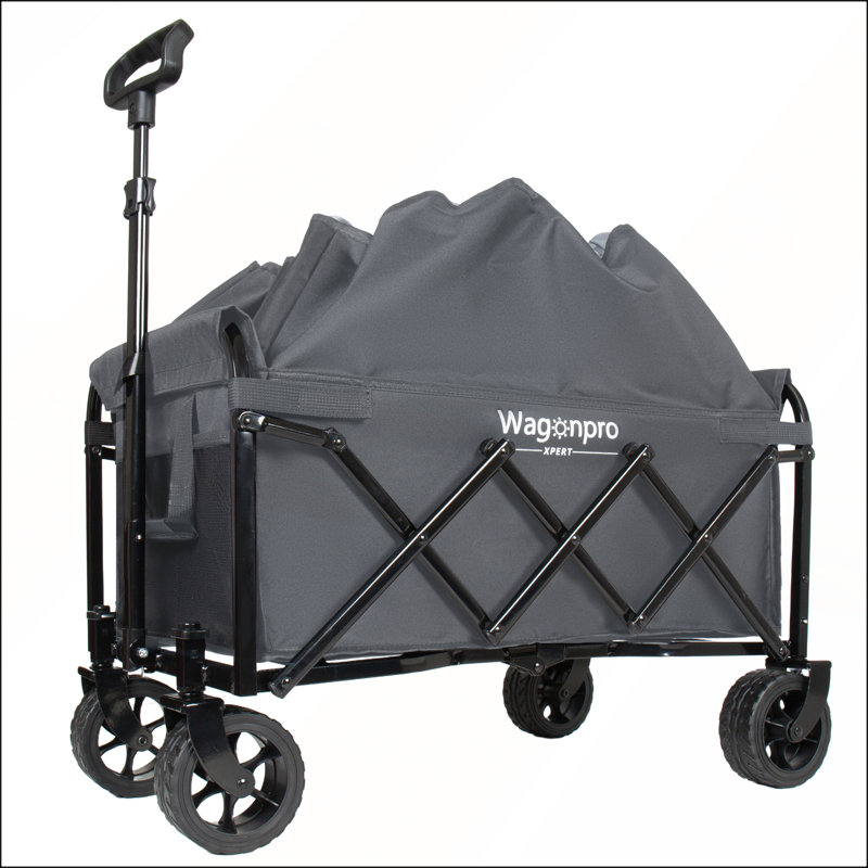 Chariot utilitaire extensible à deux couches de 5 po x 2 po de large avec 100% d'espace supplémentaire pour diverses activités de plein air