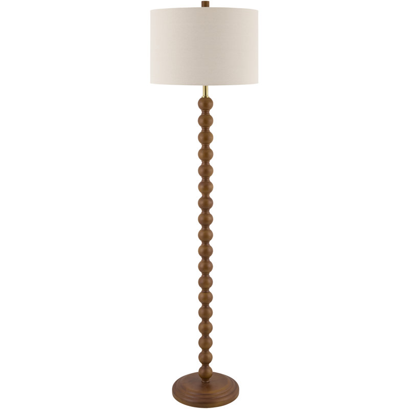 Lampe sur pied Smartt, Noyer