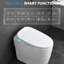Toilettes intelligentes allongées conformes aux normes ADA, double chasse d'eau 1,1/1,6 GPF, siège chauffant, commande au pied/sans siège/chasse d'eau occultante, veilleuse, fermeture en douceur