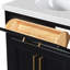 Meuble-lavabo double en bois massif 72 po avec plateau en quartz Carrara de 1,5 po Thornaby-1985119500-1985119501