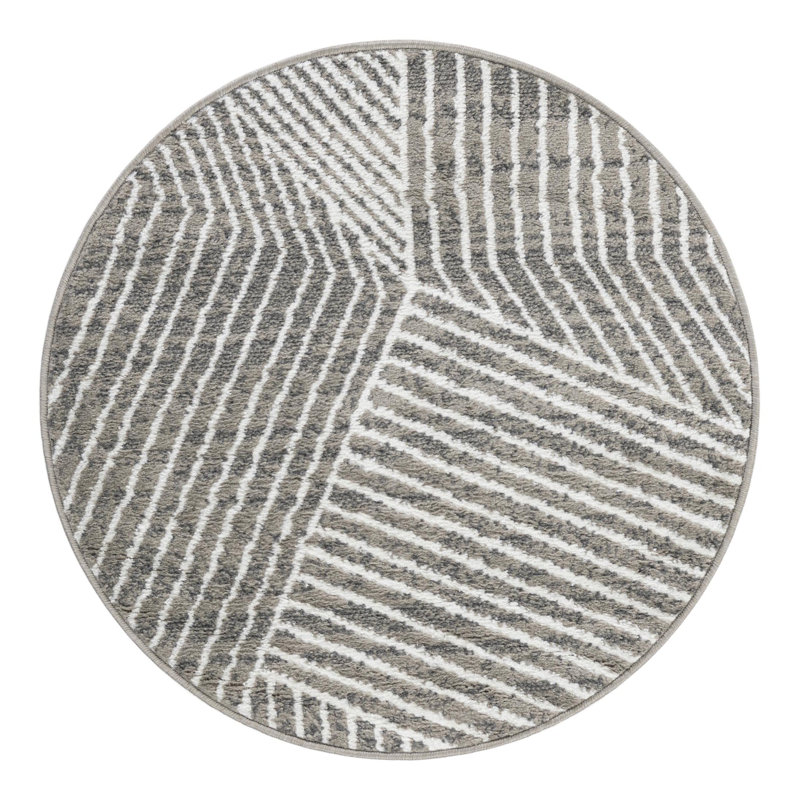 Tapis Latitude Run® Orkla Nikolis gris, Rond 3 pi 1 po