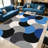 Blue Geometric Circles carpet-easy to clean, machine-washable, soft and comfortable; suitable for door mats, kitchens, living rooms, bedrooms, corridors, and laundry areas. Easy to clean, durable carpet for home decoration.-2050548911