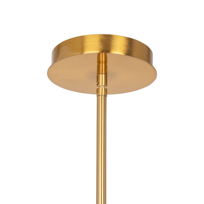 Luminaire suspendu en laiton et noir mat à 1 lumière Griest