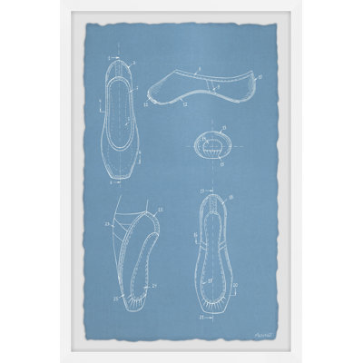 'Ballet Shoe Outline' Framed Print on Paper