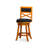 24" Counter Height Stool With Natural & Charcoal Fabric Seat, Stout Build-749878238