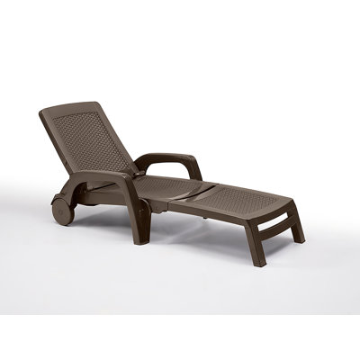 Sun Lounger Saturno, AdjusTable Garden Deck Chair, 190x46h70 cm