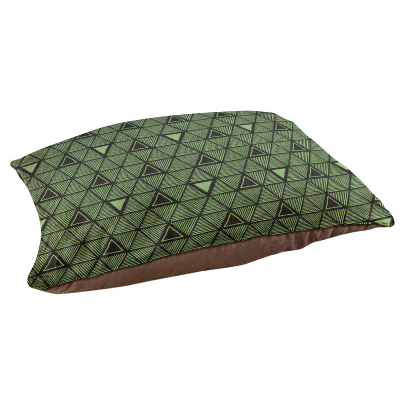 Coussin pour chien Chen, Moyen (l 40 po x P 6,5 po x H 30 po), Vert/noir