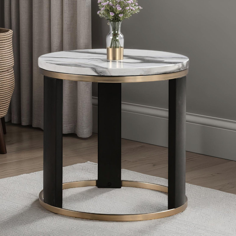 Contemporary Style Round End Table
