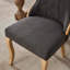 Ensemble de 2 chaises de salle à manger en velours neige style Mid-Century