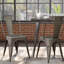 Ensemble de 4 chaises de salle à manger en métal pour l'intérieur et l'extérieur-1303850627