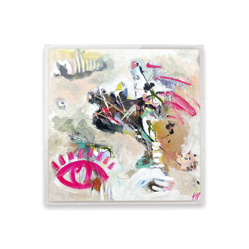 Capteur de rêves par Sydney Falkner, H 28 po x l 28 po, Boîte-cadre