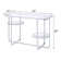 Ludovika Contemporary 42"L Rectangular Sofa Table with Mirrored Shelf in Chrome & Glass