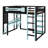 Loft Bed with Integrated Desk, Shelves, Power Outlet & RGB Lighting-284702726