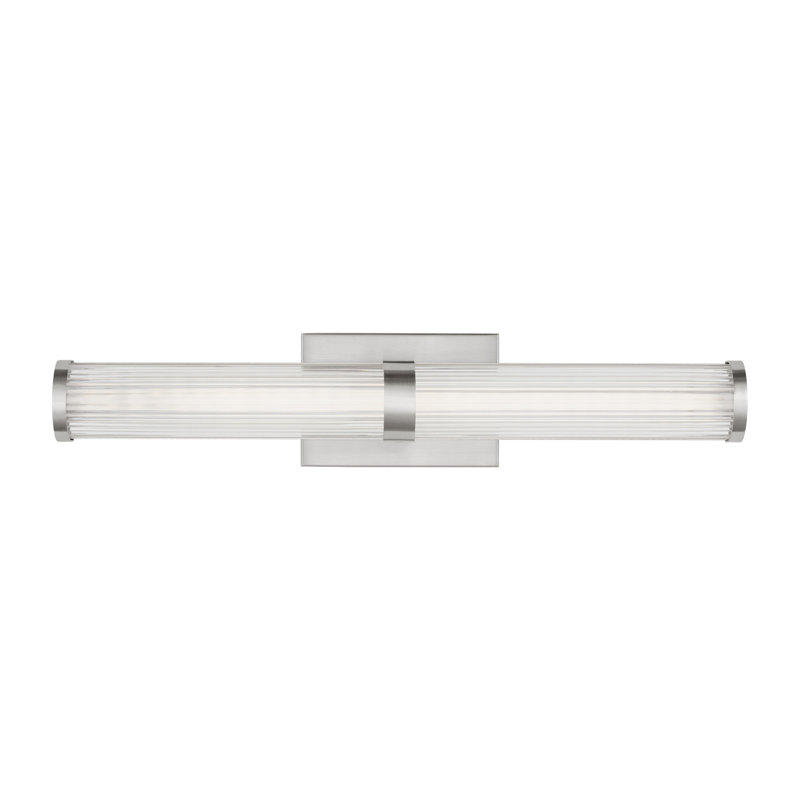 1 - Light LED Vanity Light, 24"H x 4.8"W x 2.8"D, Brushed Nickel, 24 W