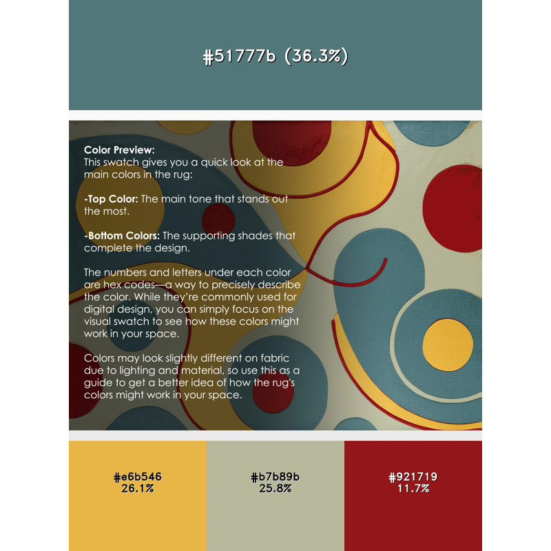 Retro Loop Rug, Round 6'