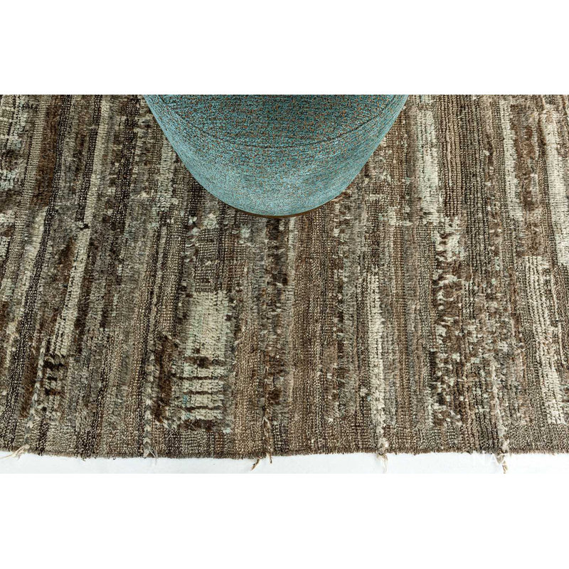 Modern Distressed One-of-a-Kind Rectangle 4'2" X 5'11" Area Rug