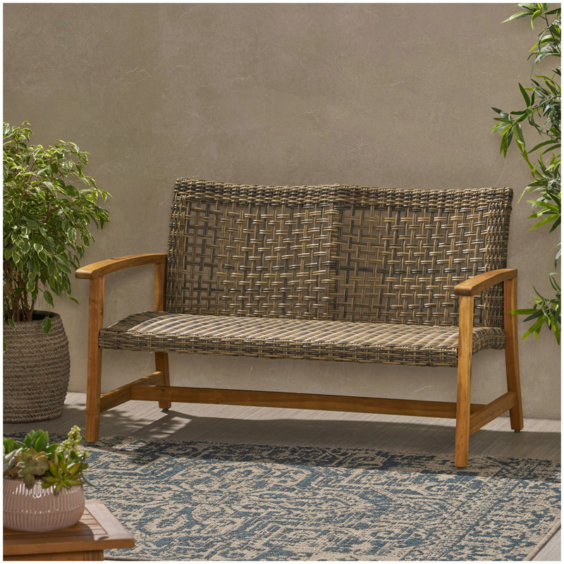 Causeuse Hampton Wood + Wicker