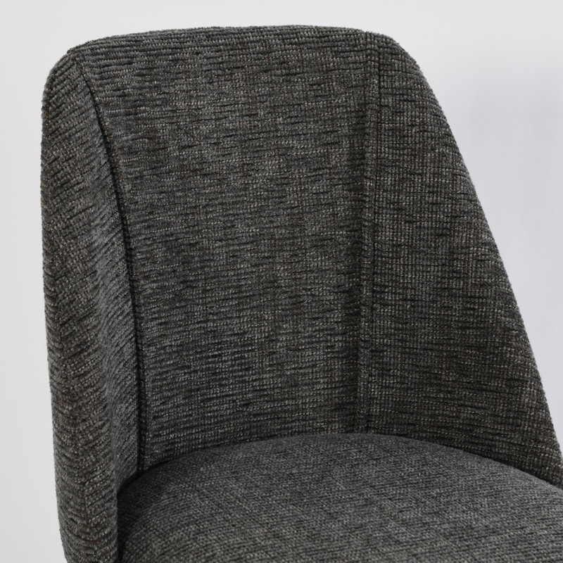 Chaises de salle à manger rembourrées Laqueisha, Gris