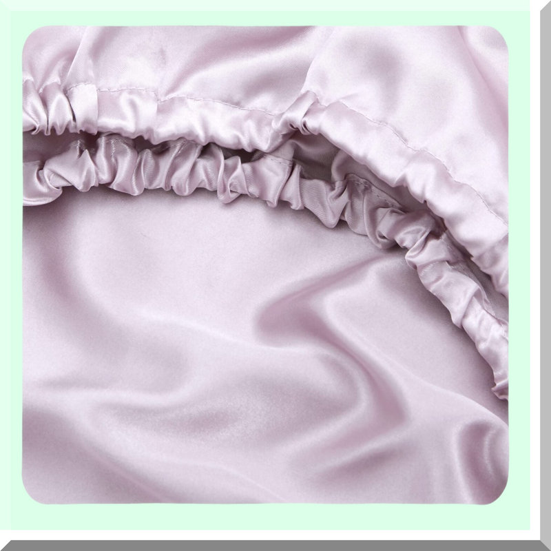 LuxurySilk Twin XL Fitted Sheet - Deep Pocket Bedding in Light Purple - Wrinkle-Free, Breathable, Non-Fading - Soft Single Bottom Sheet with Full Elasticization