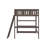  Eulalio Full Solid Wood Loft Bed with Bookcase and Shelves-1726818726