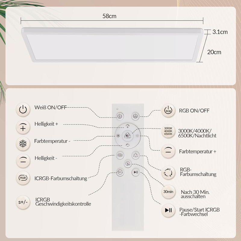 Flush Mount, White