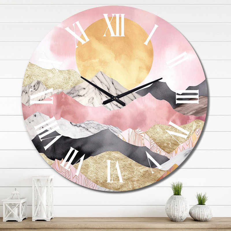 Horloge murale Vibrant Mountain, Très grand