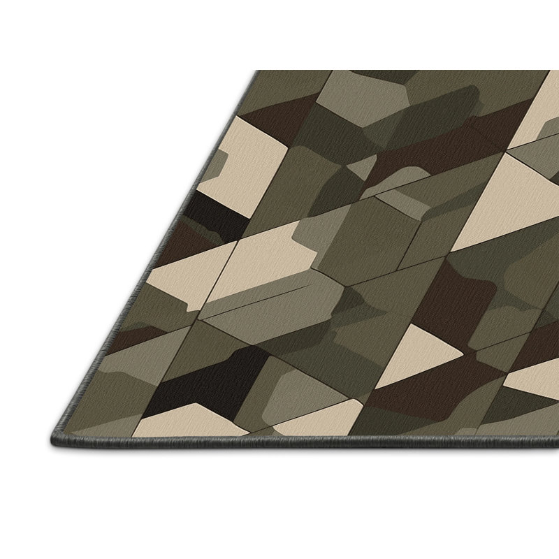 Flank Route Rug, Square 4'