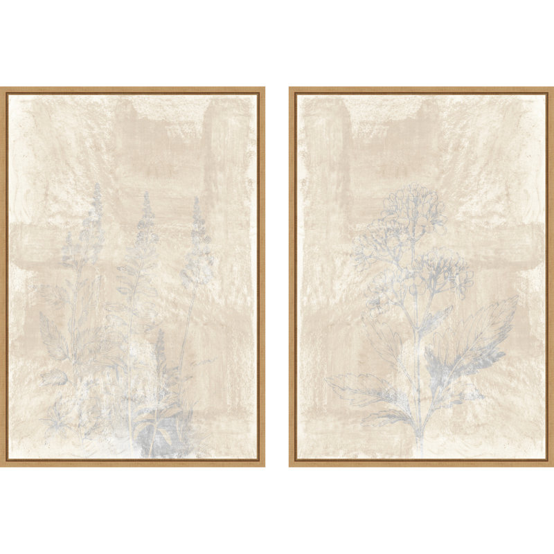  "Woodsia No. 2 & 3" par Cartissi, art mural sur toile encadré