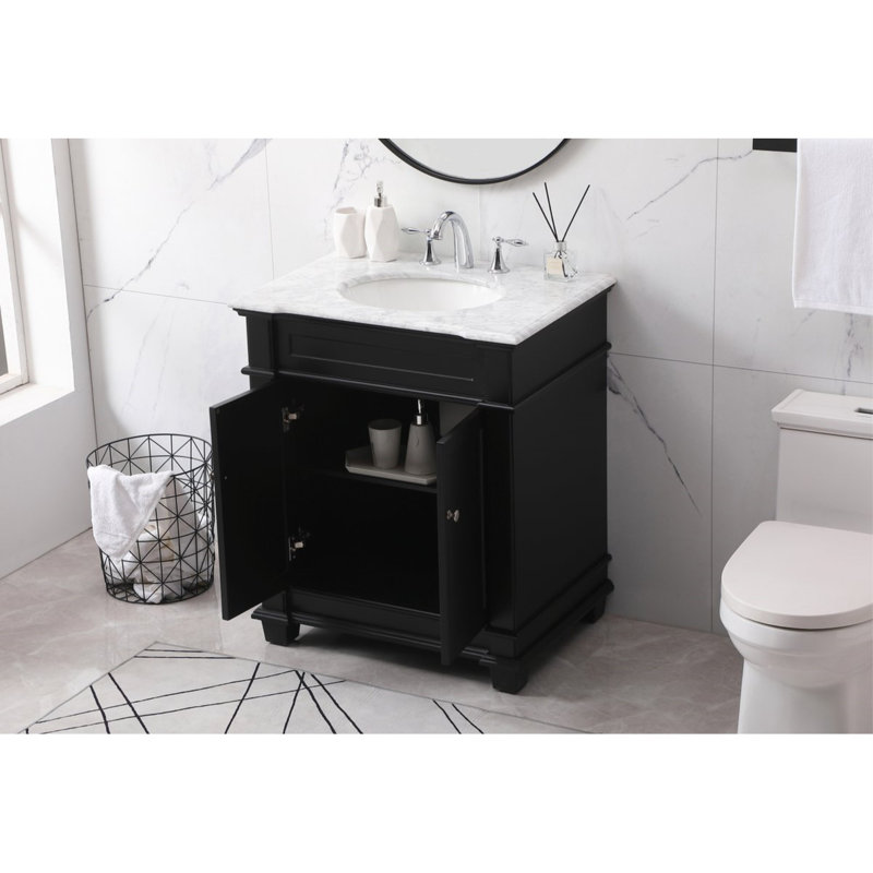 Ensemble de meuble-lavabo simple 30 po Lydie, Noir