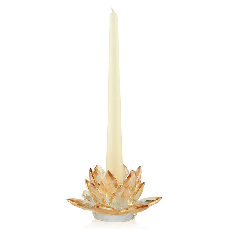 Romance Crystal Tabletop Tealight Holder, Copper