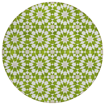 Washable Floral Indoor / Outdoor Rug