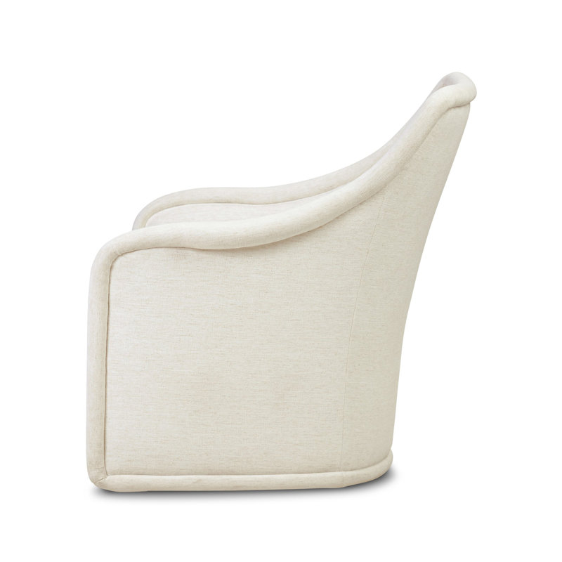 Blaire Swivel Wingback Chair, Crypton Nomad Snow