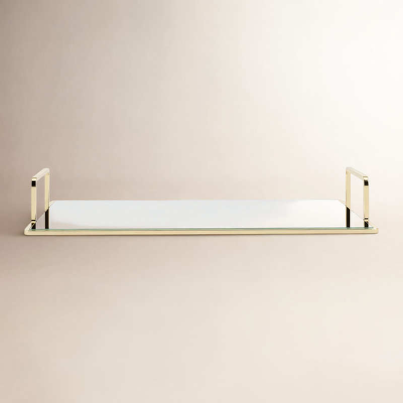  Peoria Mirrored Accent Tray, 2.5" H x 10.75" D x 17.5" W