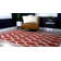 Tapis géométrique rouge / beige Molly