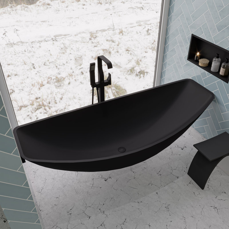 78.75'' x 33.5'' Soaking Fiberglass Bathtub