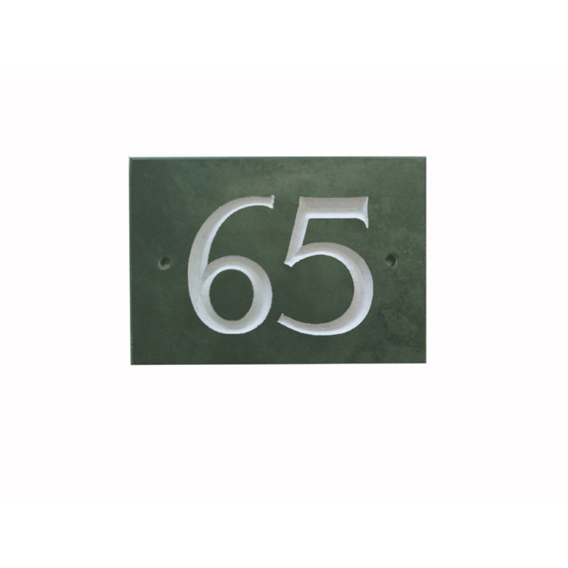 Odacia 10cm H Stone House Number, Green, 65