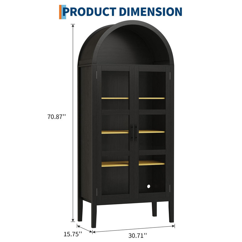 78cm Sideboard, Black