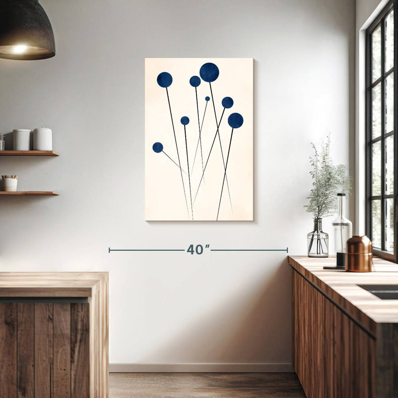 Fleurs bleues Avery dans le désert, H 36 po x l 24 po