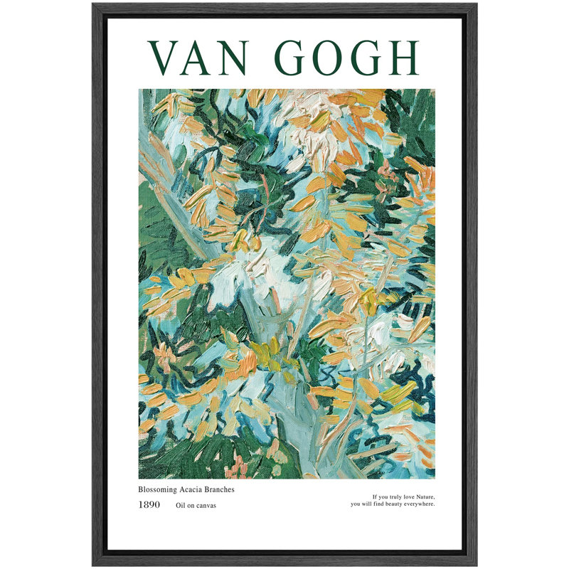Œuvre d'art classique Van Gogh, H 36 po x l 24 po x P 1,5 po, Noir