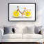 Lemon Wheel Bike - reproduction encadrée mat pour décor de salon