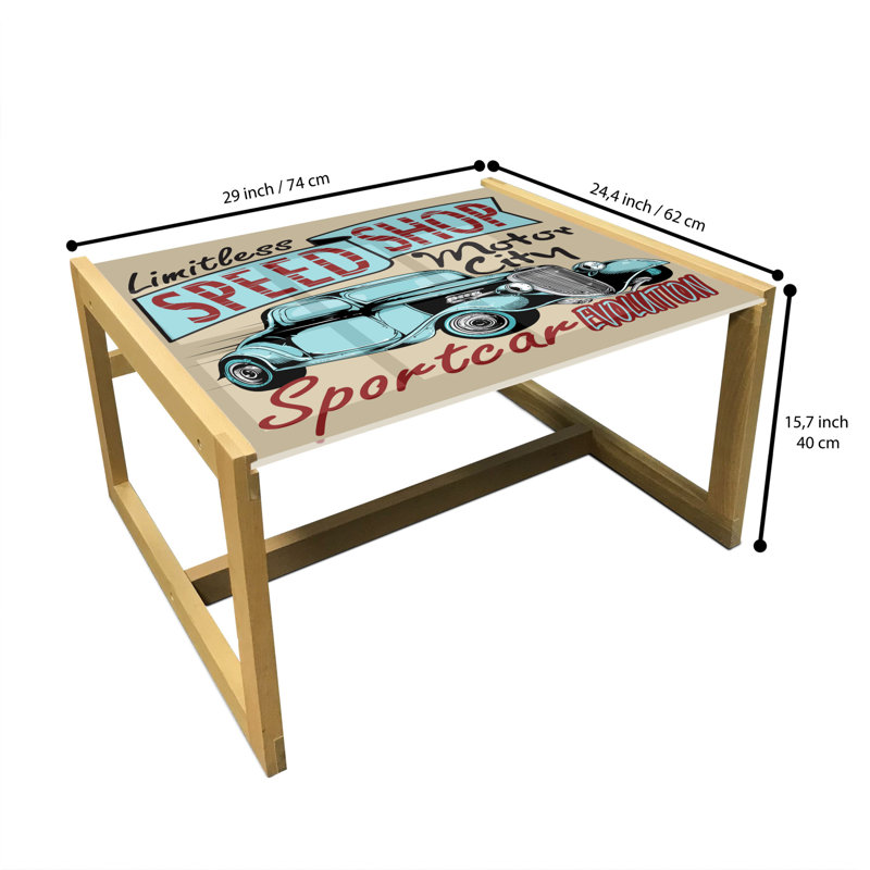 Jahim Trestle Coffee Table, 40cm H x 74cm W x 62cm D
