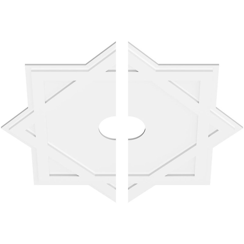 Médaillon de plafond contemporain en PVC de qualité architecturale de 40 po x P 6 po x P 22 1/4 po x P 1 po Axel