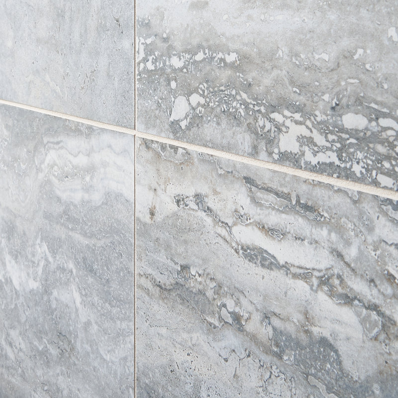 Core Travertine 12" x 24" Porcelain Wall & Floor Tile, Blue