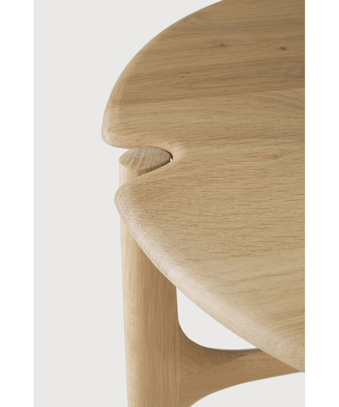 Pi Solid Wood End Table, Oak