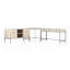 Solid Wood Modular L-Shaped Writing Desk-962019841