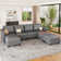 Tomario 7- Piece Upholstered U-Shaped Modular Sectional With Storage